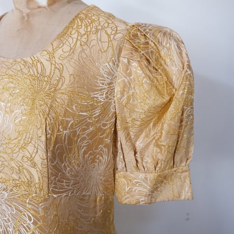 embroidery gold dress