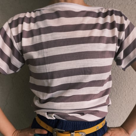 old boat neck border tee