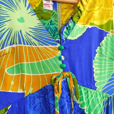 〜70s Hawaiian dress / "LIBERTY HOUSE" fabric