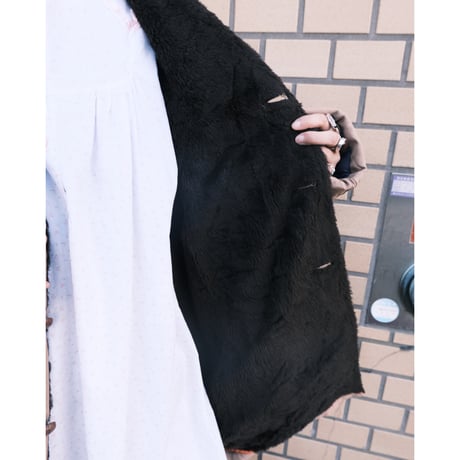 cotton × boa coat