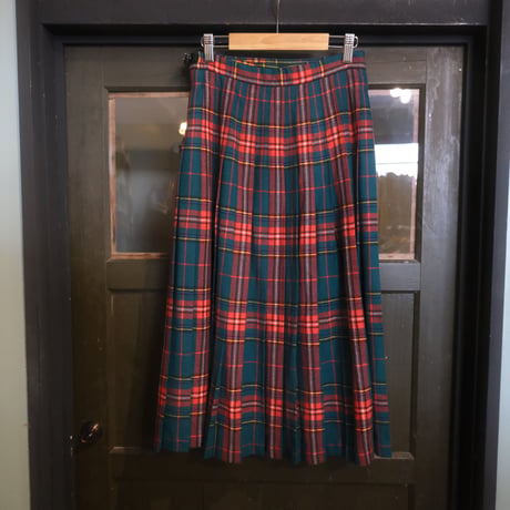 made in Scotland / wool check skirt