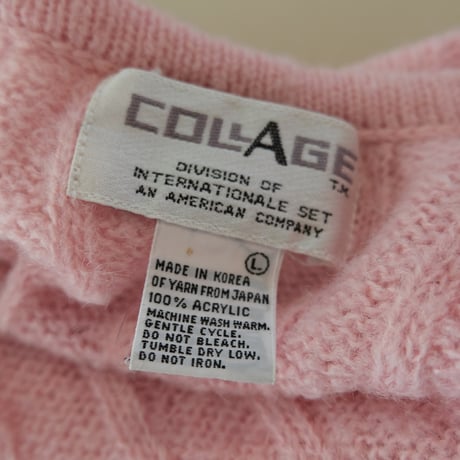 80s pink knit vest