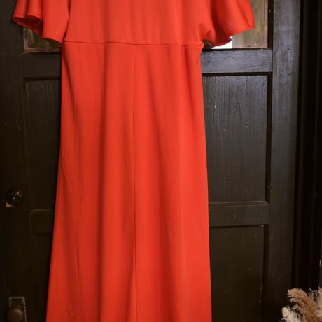 poly long dress "red"