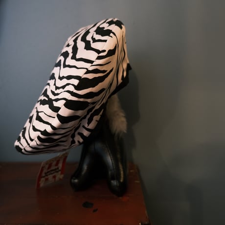 momapatchwork / béret " beige×zebra "