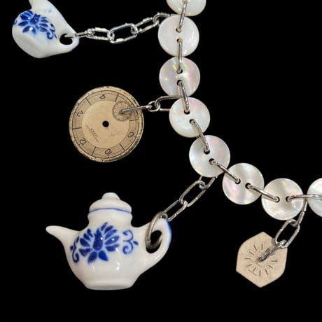 eski. original shell chain necklace "pot&cup"