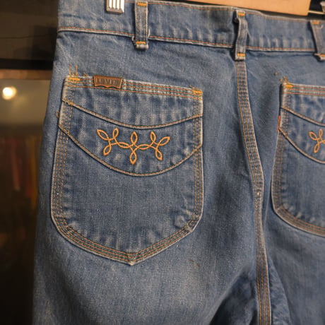 70s orange tab Levi's flare denim