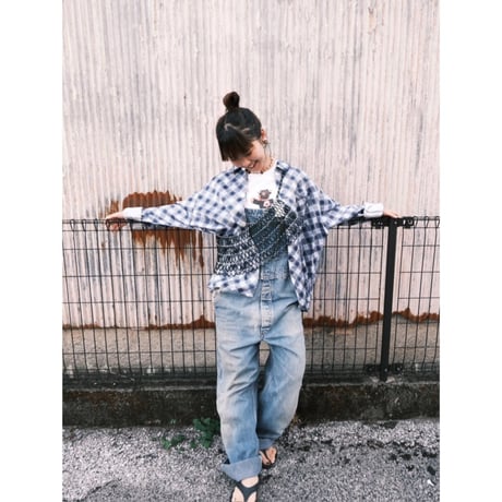 made in France / check pajama shirt