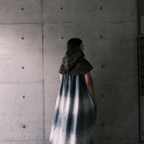 eski.  original dress / overdye "yellow × olive"
