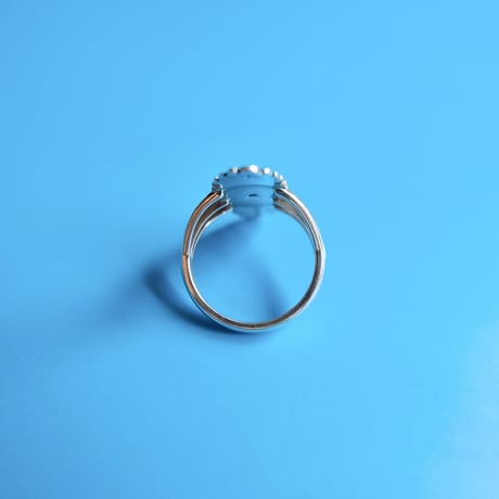 navajo / oval “♡” silver ring