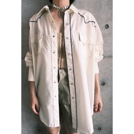 western shirt / white