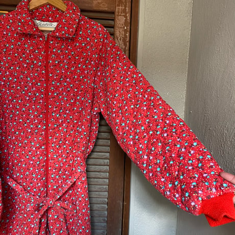 〜80s flower print jump suits