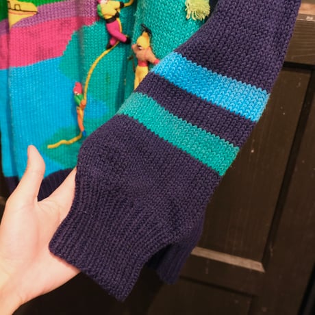 3D cotton knit "mountain"