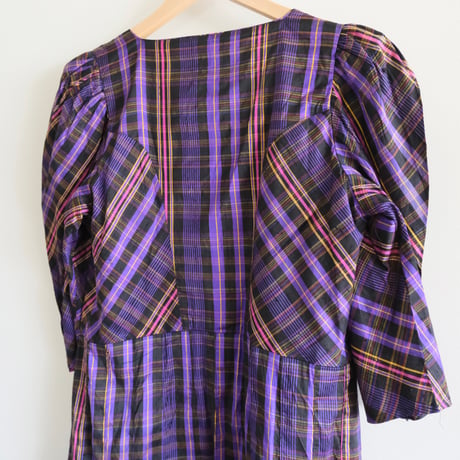 tyrol dress "check × purple"
