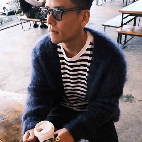 "BAA COSTUME MFG." / king  mohair  sweater / navy