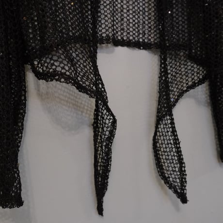 mesh cardigan with collar