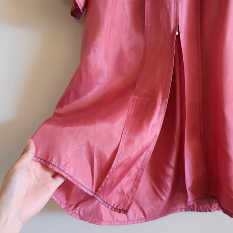 eski. remake / acetate gown with rabbit patch