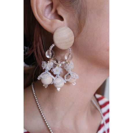 lili by SERI / wood flower mini foop / natural