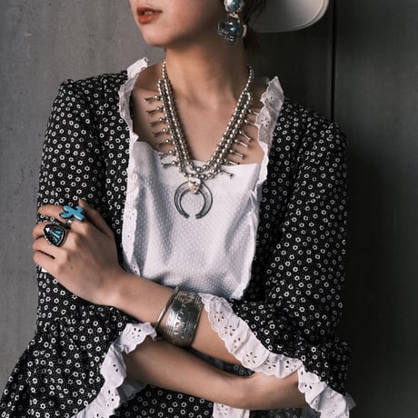 navajo "PhillGarcia" / squash blossom naja necklace