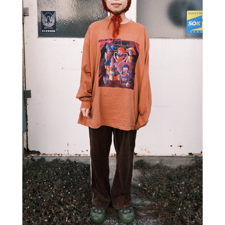"ハート争奪戦❣️" / LS tee 【orange brown】