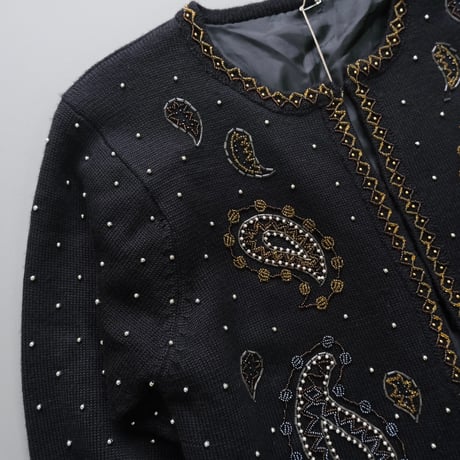 beaded embroidery cardigan
