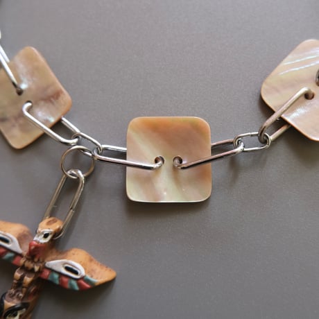 eski. original shell chain choker "totem pole"