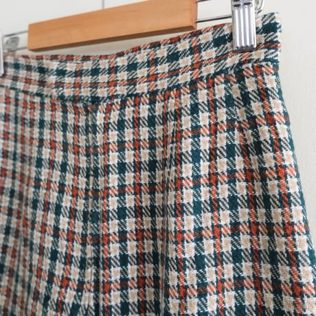 check tweed pants