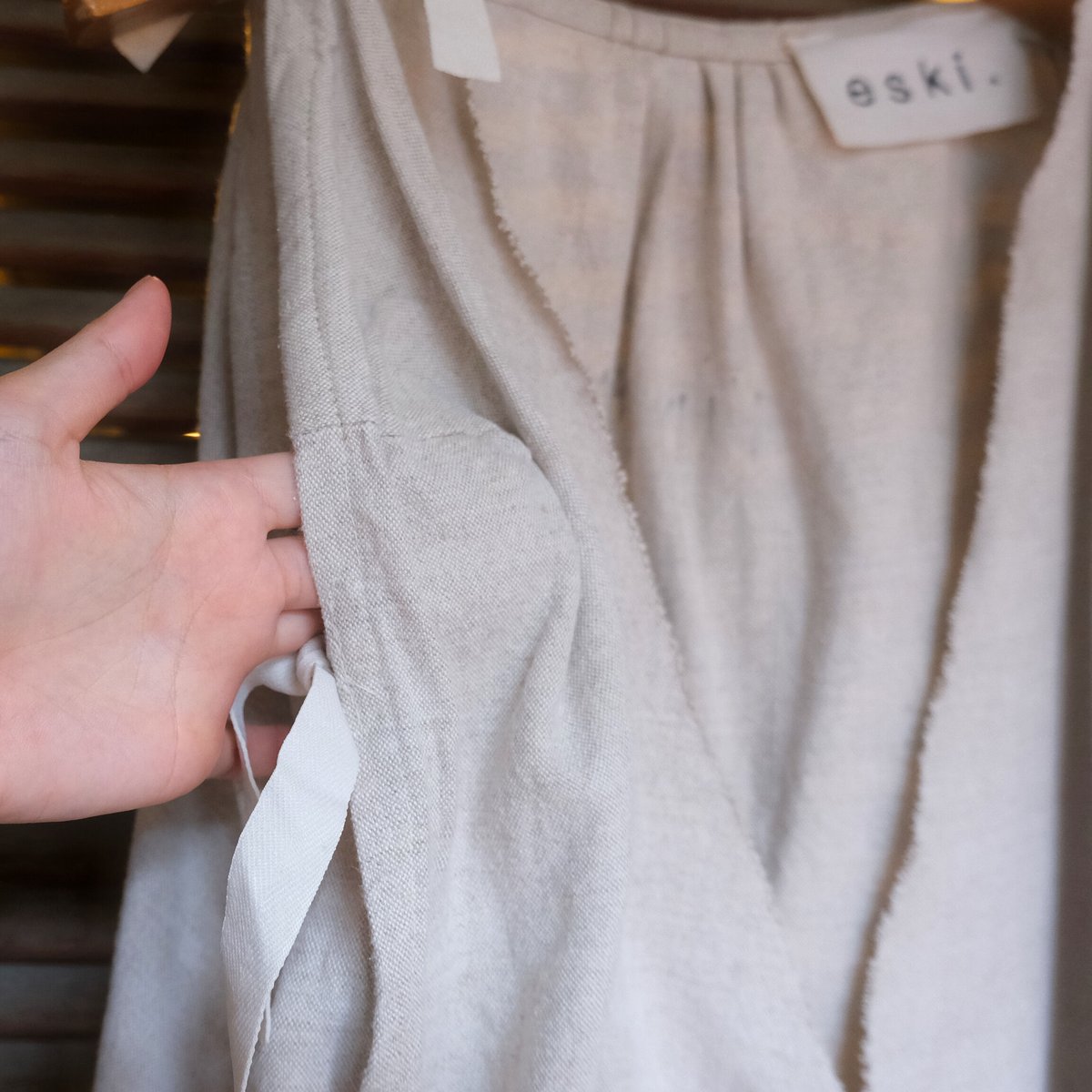 eski. original remake linen dress / beige / pl