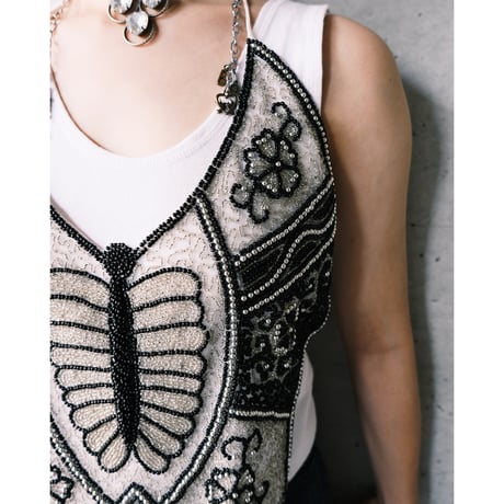 Beaded Halter Bustier