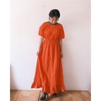 hand made dress “red×yellow flower”
