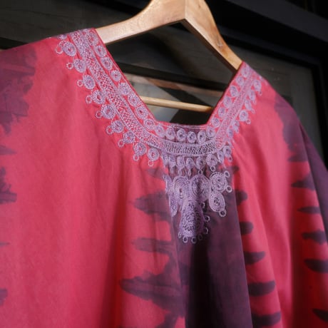 tie-dye embroidery dress