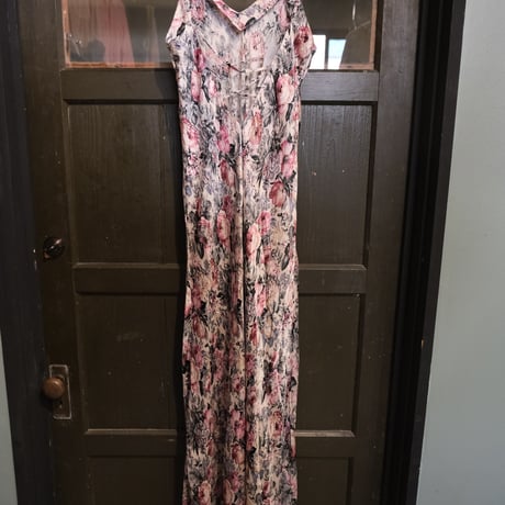 back cross design floral cami dress