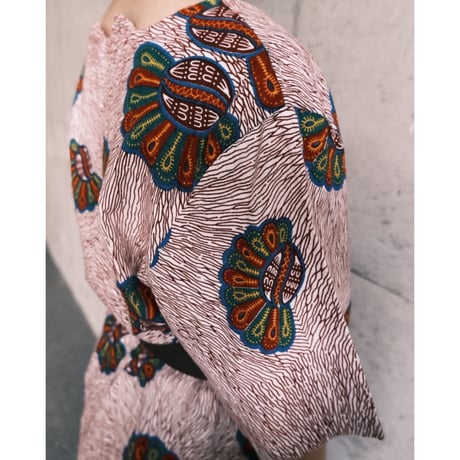 African batik unique neck-hole tops