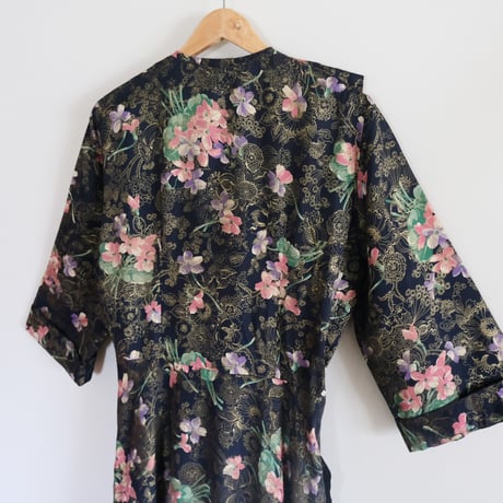 floral print black wrap dress