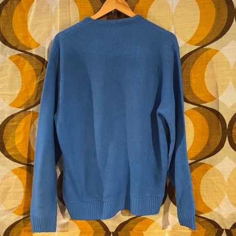 acryl knit cardigan / dull blue