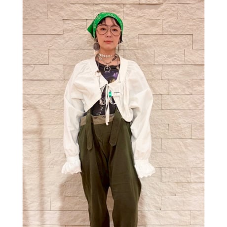 eski. original remake / lace × bandanna  kerchief "smoky blue"