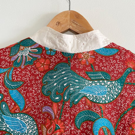 60~70s “liberty house” no-sleeve cotton print dress