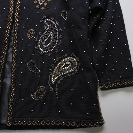 beaded embroidery cardigan