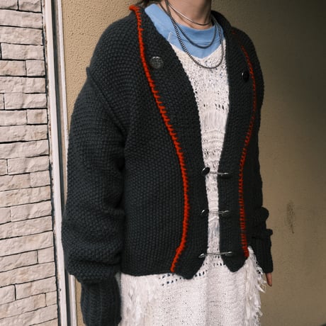 chain button cardigan