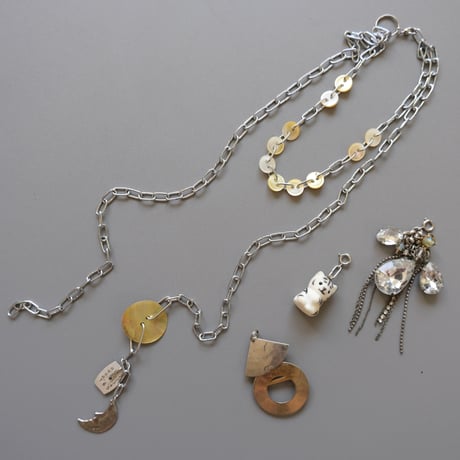 eski. original shell chain necklace "△○"