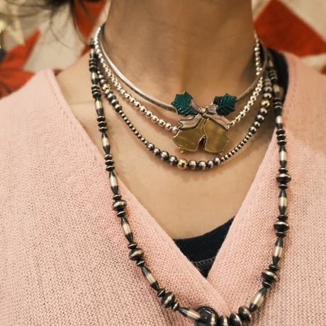 Indian jewelry / “bells” brooch & necklace top