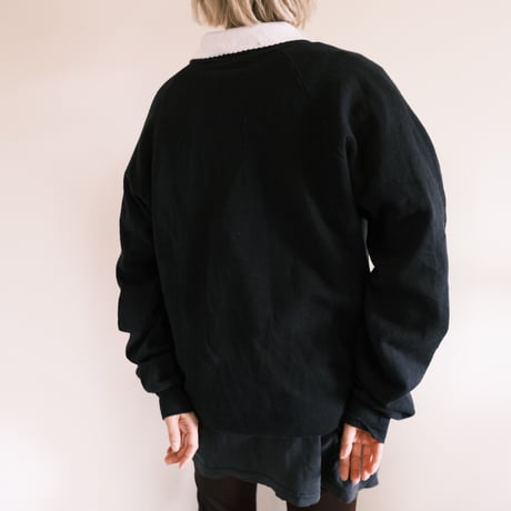 flower print sweat with collar