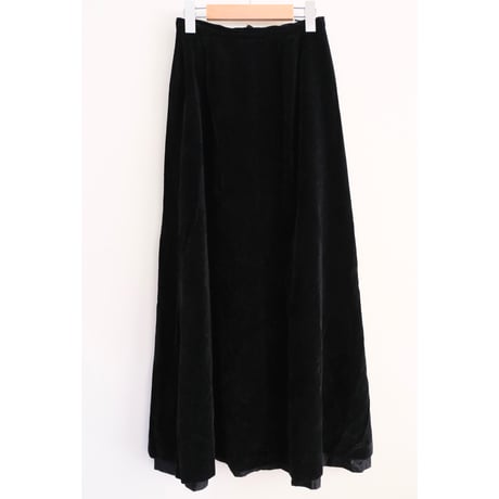 〜70s velour long flare skirt