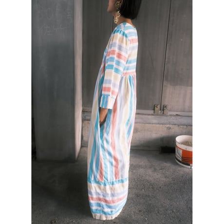 rainbow long dress / made in USA