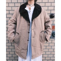 cotton × boa coat