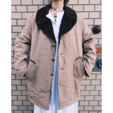 cotton × boa coat