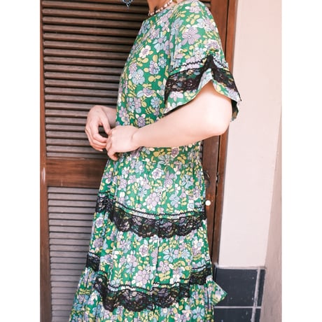 50-60s vintage / "Faye Creations" tiered dress