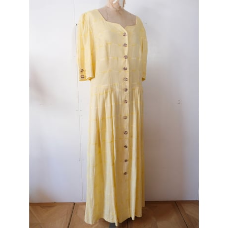 Tyrol dress "yellow × check"