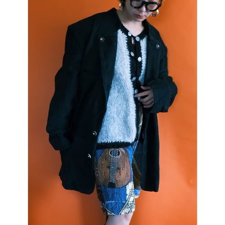 Tyrolean leather jacket / black