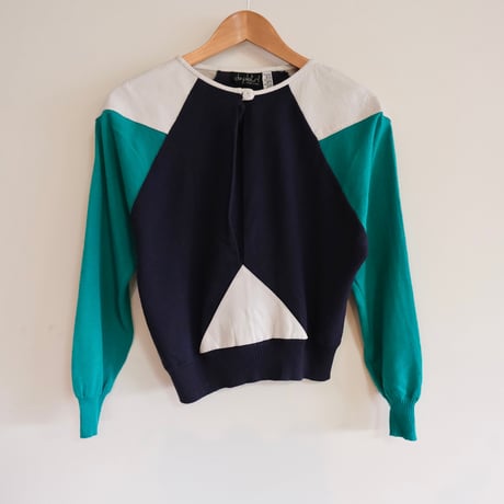 LANA VERGINE wool × “△” leather tops