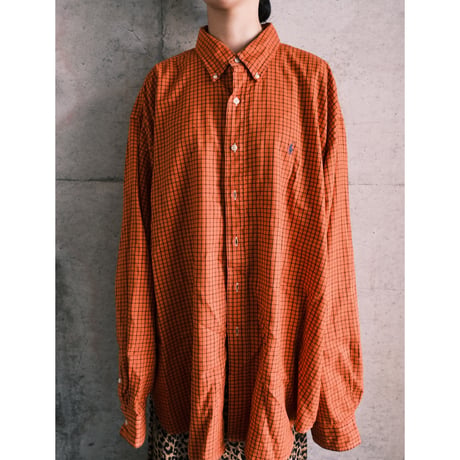 RalphLauren / orange check shirts